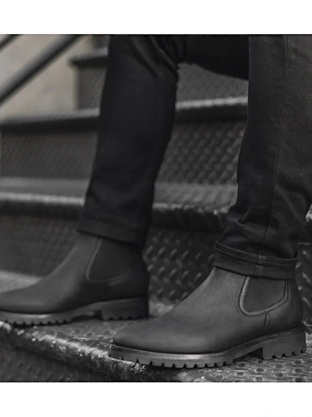 Thursday Boot Company Men’s Legend Black Leather Lug Sole Chelsea Boots Size 7